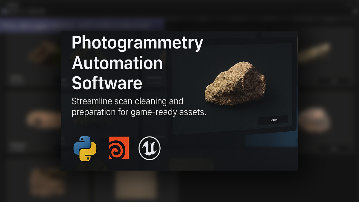 Demonstration of the photogrammetry proprietary software created to automate the process of generating a game-ready asset from a set of images.