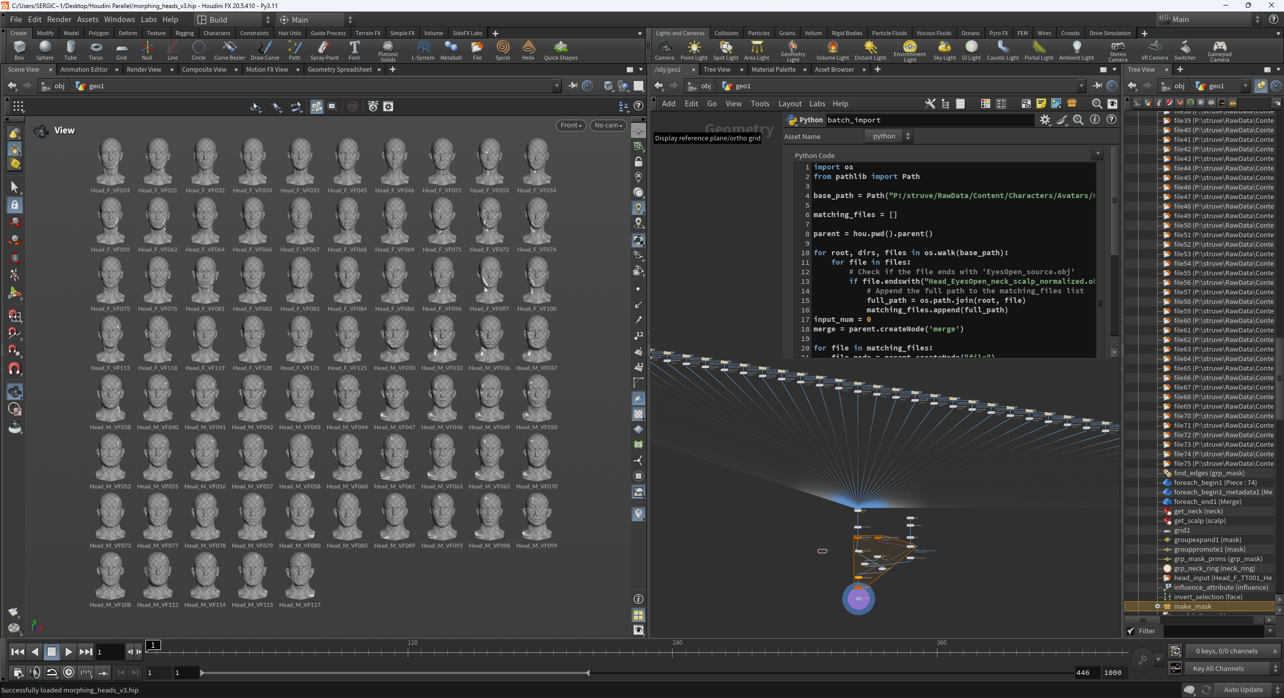 Normalized 3D Head Meshes Overview