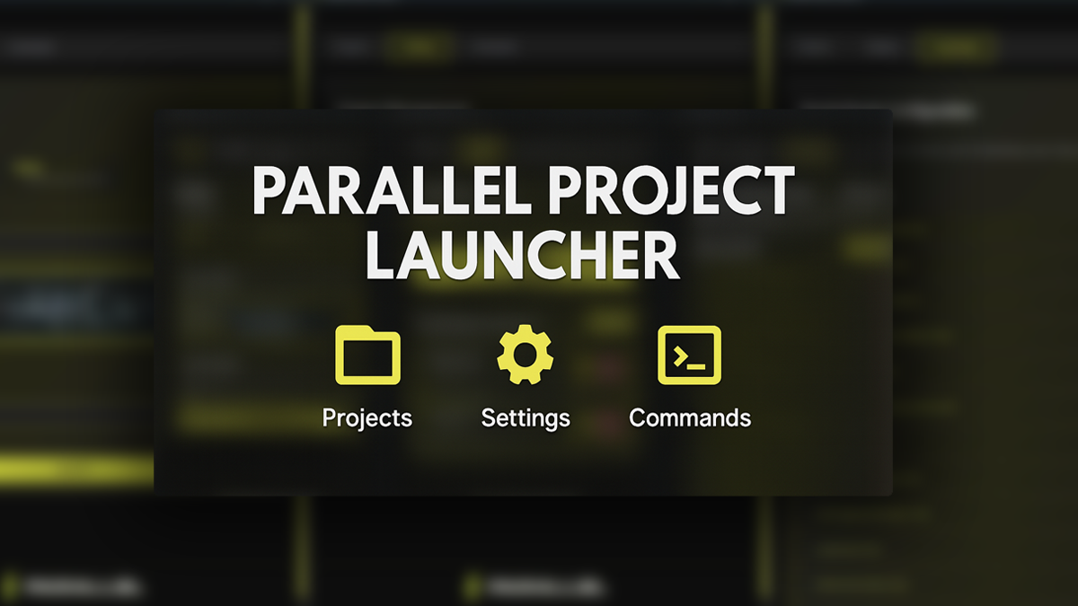 Parallel Project Launcher application, a tool designed to streamline Unreal Engine workflows by allowing users to launch projects with pre-configured settings for either game development or high-quality rendering.